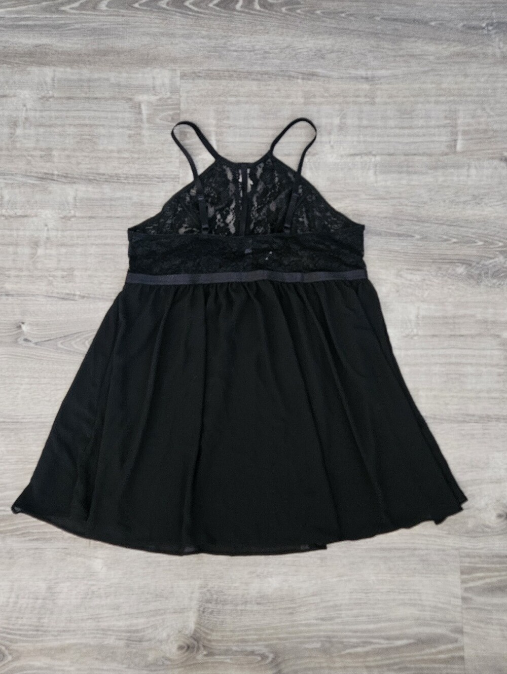 Torrid Curve Black Floral Lace Babydoll Halter Flowy Mesh Top Whimsigoth 2X Plus - Picture 2 of 14